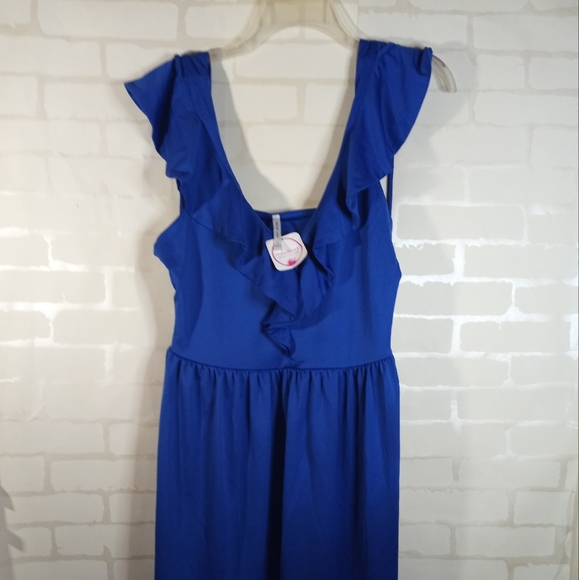 NWT gorgeous blue sleeveless large dress - Picture 3 of 3